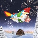 Weihnachtsgeschichte Corgi Georgie auf der Rakete