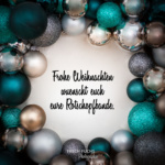 Weihnachtskugeln Kranz basteln Corgi Türkis